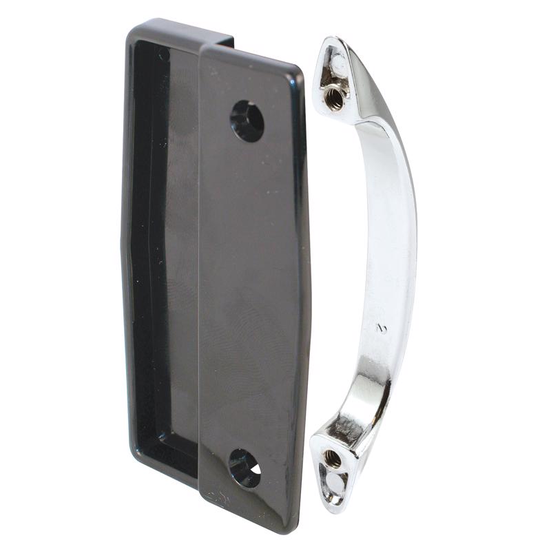 Prime-Line 1.875 in. L Black Plastic Sliding Door Edge Pull
