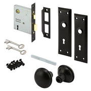 Prime-Line Black Metal Deadbolt Thick Door Kit
