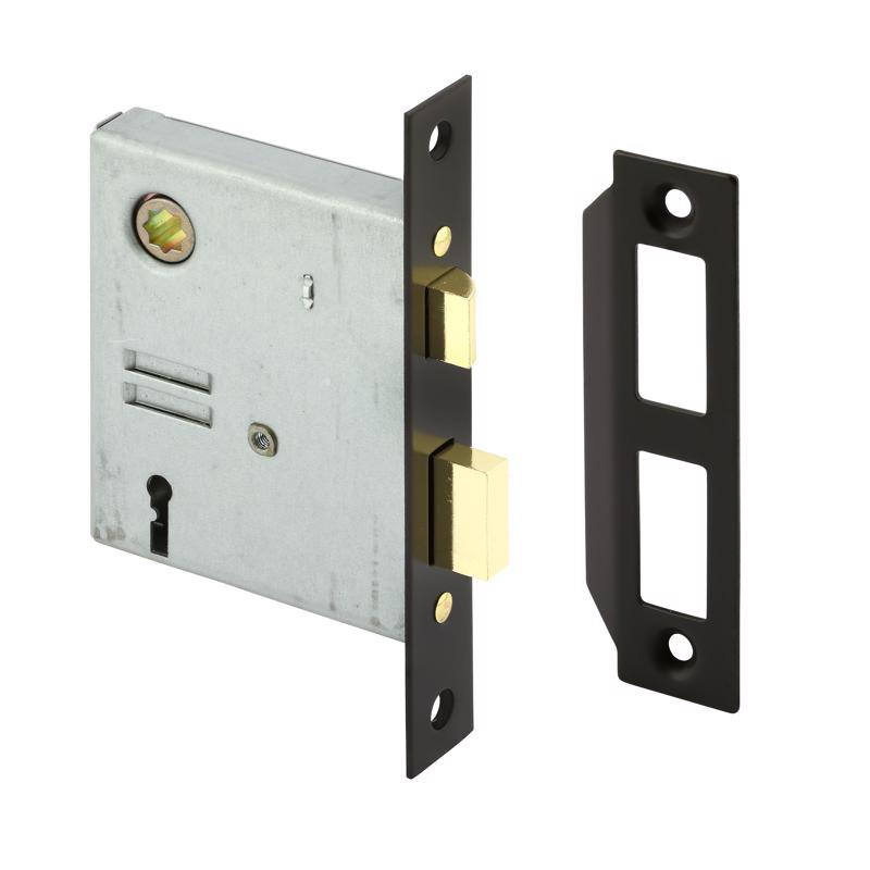 Prime-Line Black Metal Deadbolt Thick Door Kit