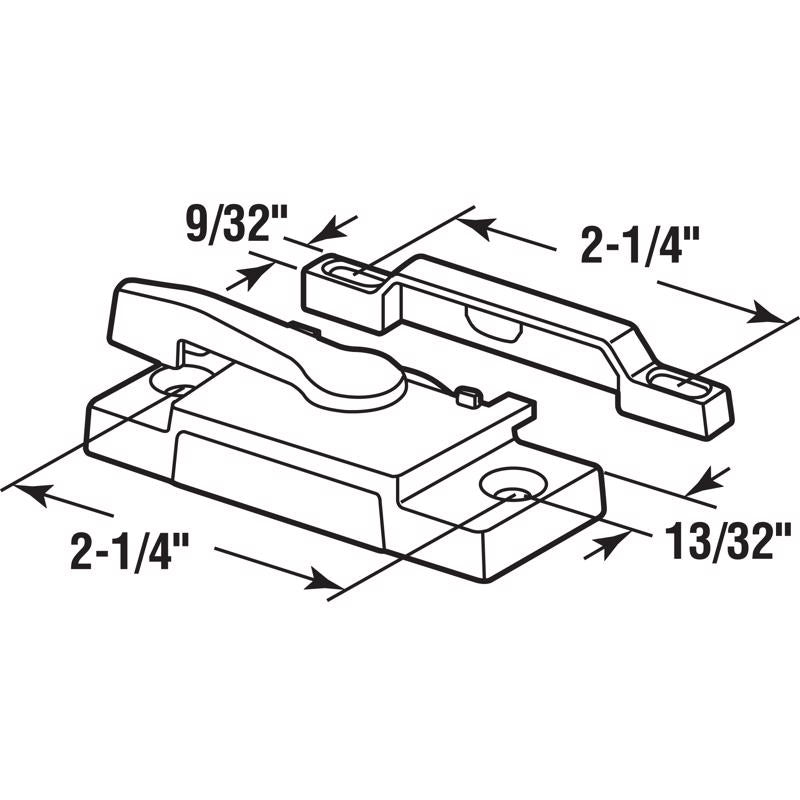 Prime-Line Plastic Keyed Window Sash Lock