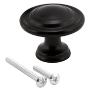 Prime-Line 1-11/16 in. D X 1-3/8 in. L Black Metal Bi-Fold Door Knob