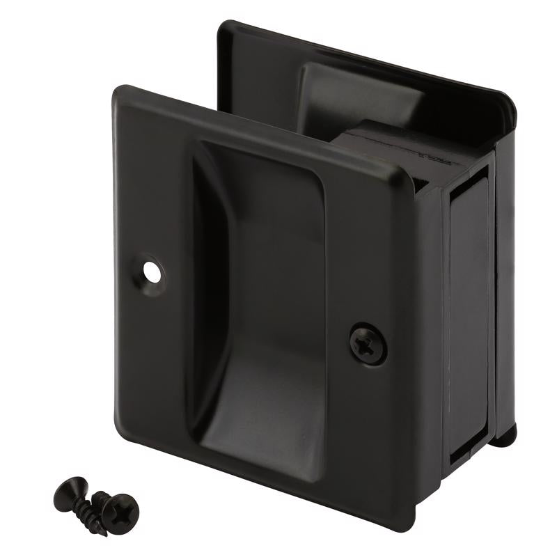 Prime-Line 2.75 in. L Satin Nickel Black Brass Door Pull