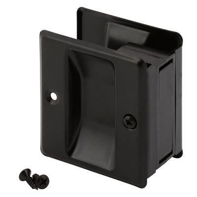 Prime-Line 2.75 in. L Satin Nickel Black Brass Door Pull