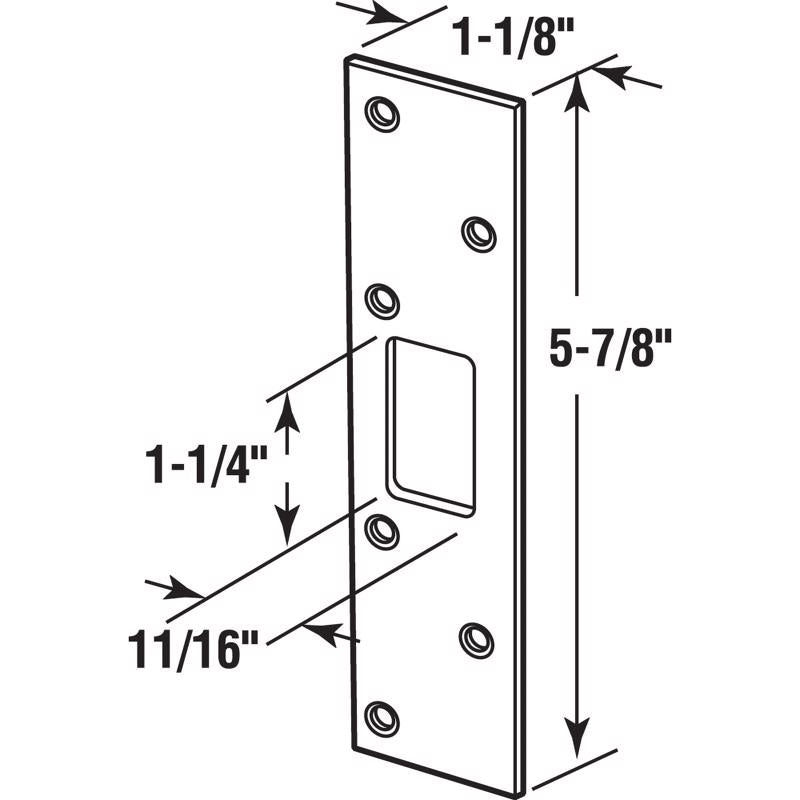 Prime-Line 5-7/8 in. L Metal Door Strike
