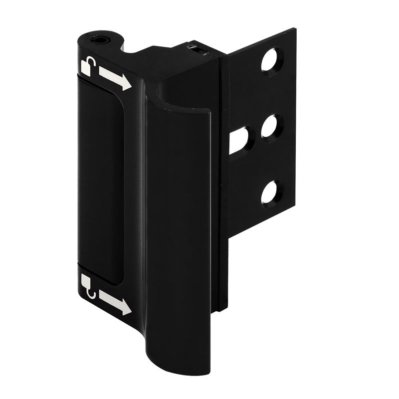 Prime-Line Black Aluminum Door Reinforcement Lock