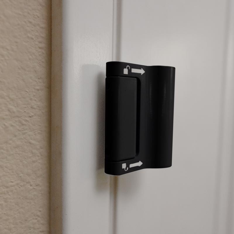Prime-Line Black Aluminum Door Reinforcement Lock
