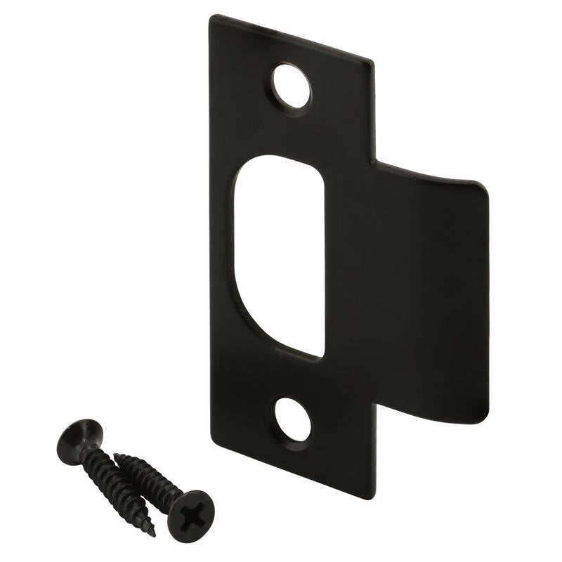 Prime-Line 2.75 in. H X 1.13 in. L Black Steel T- Strike