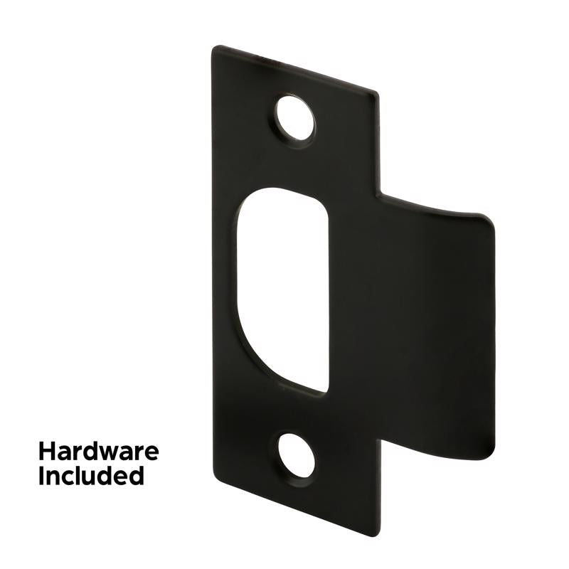 Prime-Line 2.75 in. H X 1.13 in. L Black Steel T- Strike