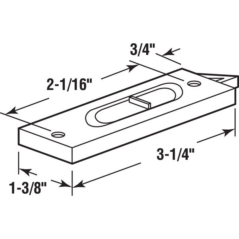 Prime-Line White Plastic Window Tilt Latch 1-3/8 in. W X 3-1/4 in. L 2 pk