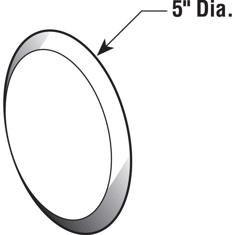Prime-Line Vinyl White Wall Protector Mounts to wall 5 in.