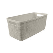 Curver Slim 6.8 L Beige Woven Basket 5.7 in. H X 13.6 in. W X 6.7 in. D Stackable