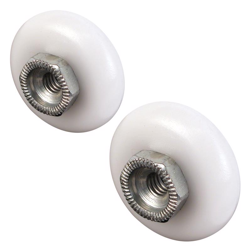 Prime-Line 7/8 in. D White Nylon/Steel Shower Door Roller 4 pk