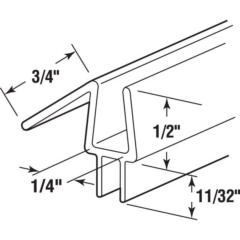 Prime-Line 36 in. L Clear Vinyl Door Bottoms