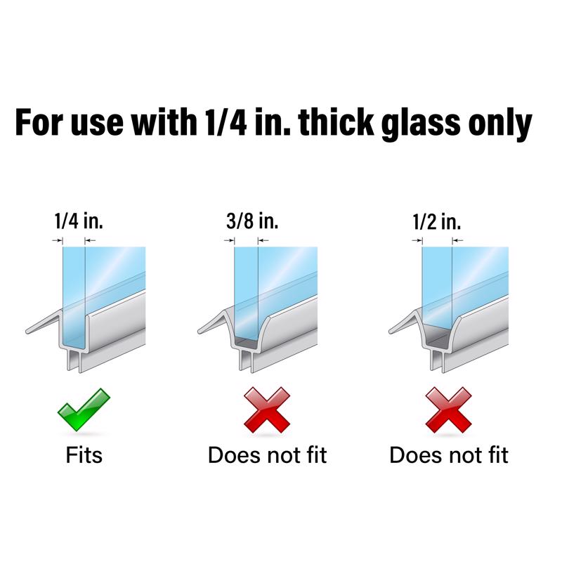 Prime-Line 36 in. L Clear Vinyl Door Bottoms