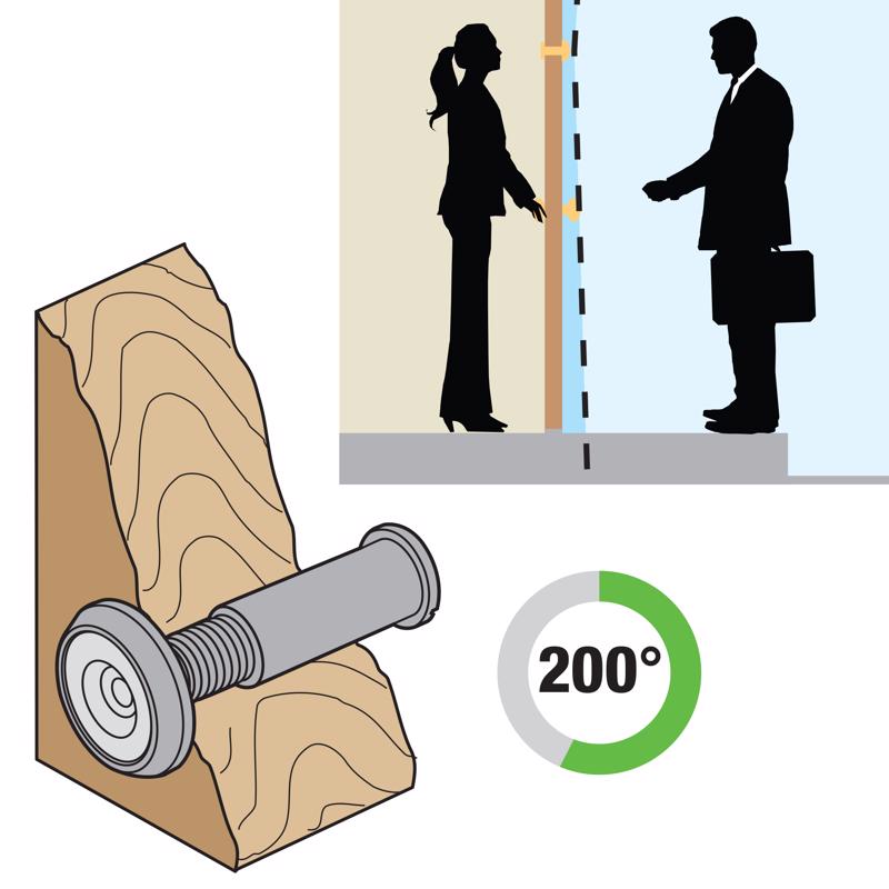 Prime-Line 0.5 in. D 200 deg Brass Door Viewer