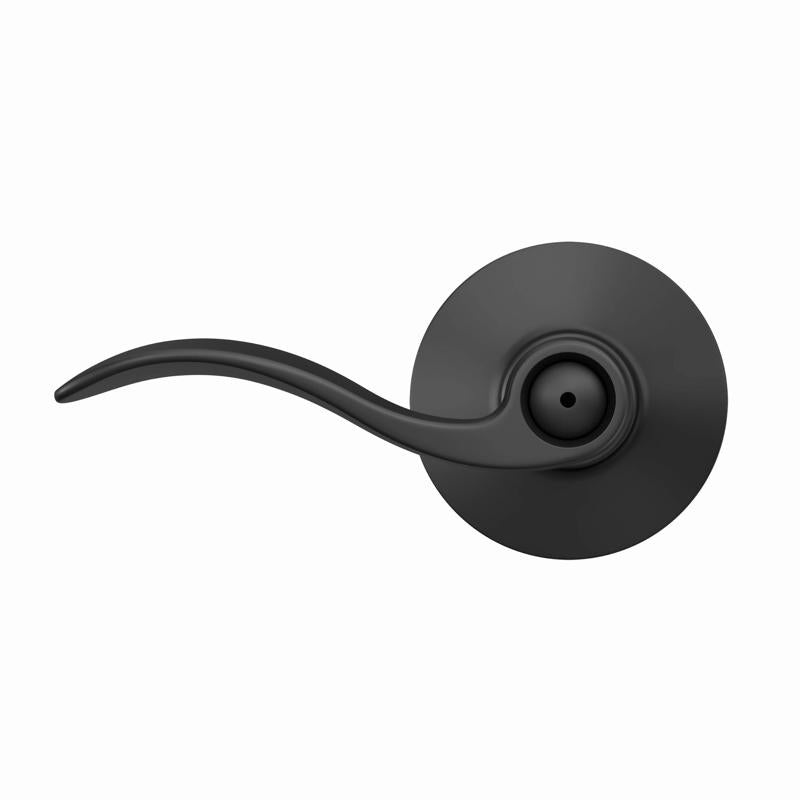 Schlage Accent Matte Black Privacy Lock 1.75 in.