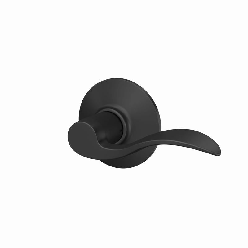 Schlage Accent Matte Black Passage Lever 1.75 in.