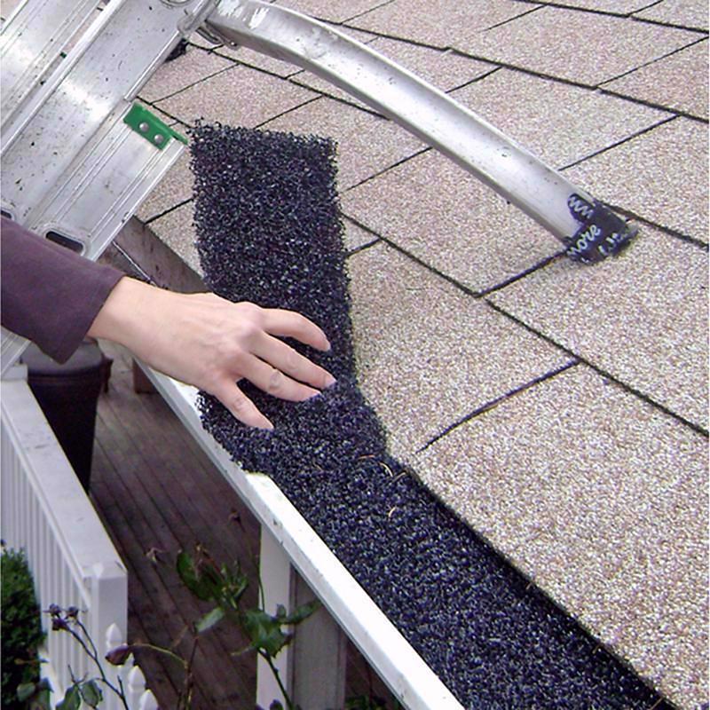 GutterFoam Original 5 in. W X 36 in. L Black Polyester Foam Gutter Guard