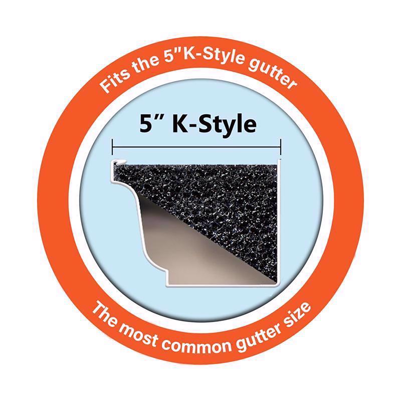 GutterFoam Original 5 in. W X 36 in. L Black Polyester Foam Gutter Guard
