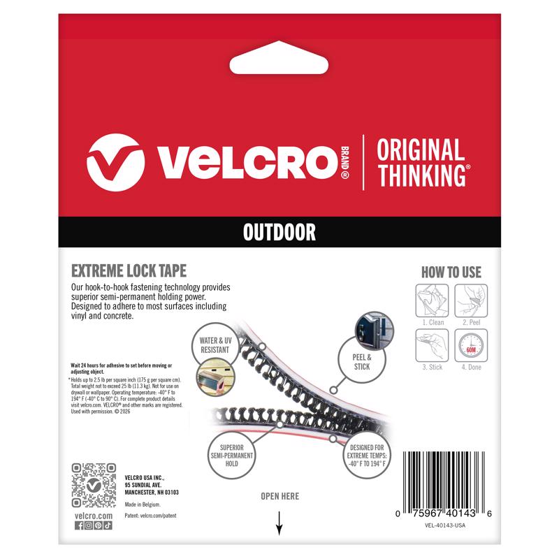 Velcro Large Nylon Hook and Loop Fastener 5 ft. L