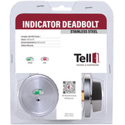 Tell Manufacturing Satin Chrome Stainless Steel Indicator Deadbolt
