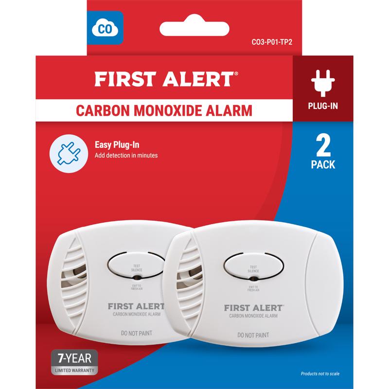 First Alert Plug-In w/Battery Back-up Electrochemical Carbon Monoxide Detector
