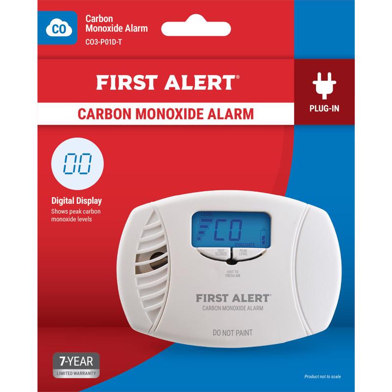 First Alert Plug-In w/Battery Back-up Electrochemical Carbon Monoxide Detector