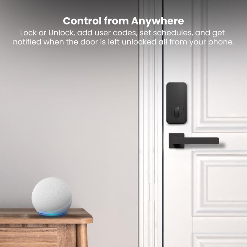 Feit Electric Matte Black Metal Electric Touch Screen Entry Lock