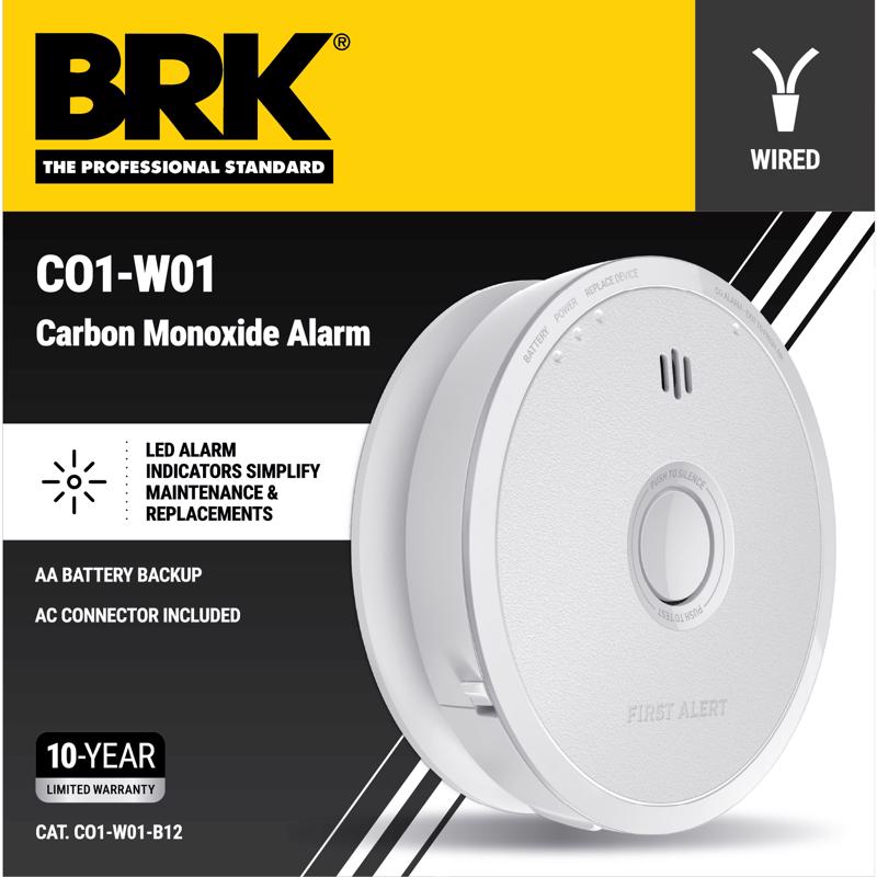 BRK Hard-Wired w/Battery Back-up Electrochemical Carbon Monoxide Detector