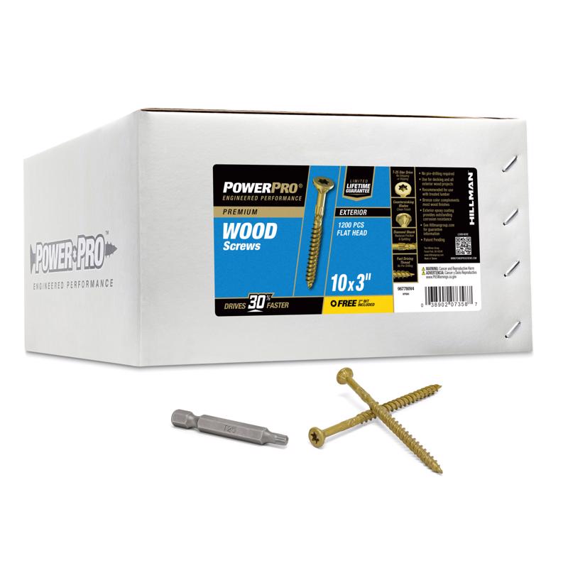 Power Pro No. 10 Ga. X 3 in. L Bronze Star Flat Head Deck Screws