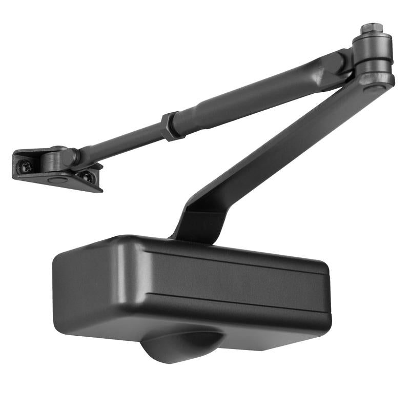 Tell Matte Black Aluminum/Steel Hydraulic Door Closer Grade 1