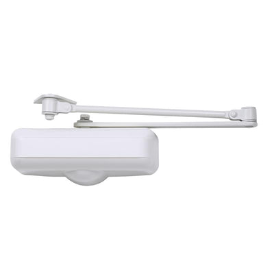 Tell Powder Coated White Aluminum/Steel Hydraulic Door Closer Grade 1