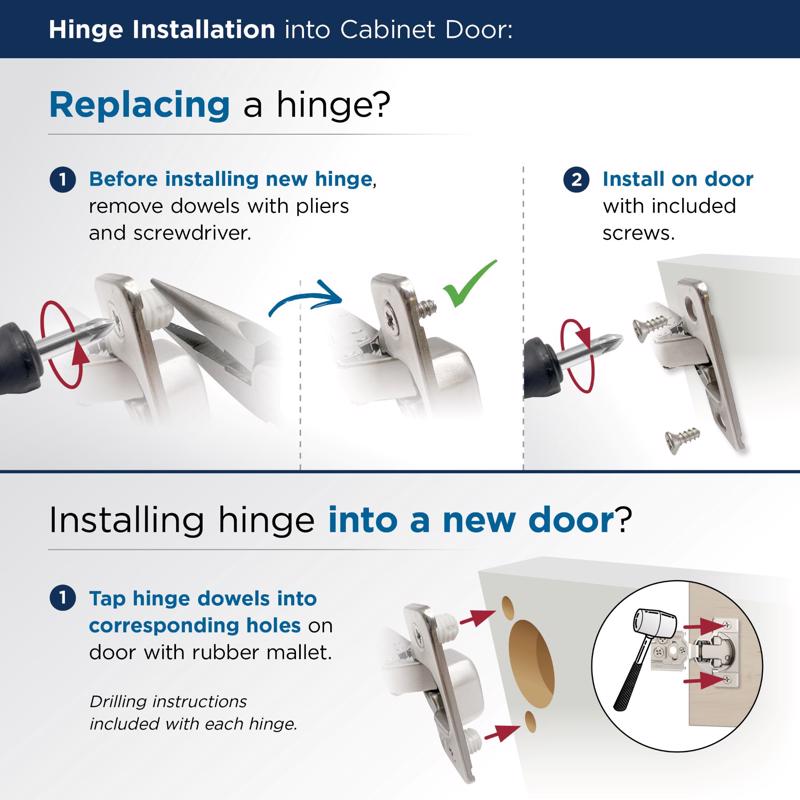 Amerock 2-1/4 in. W X 2-7/8 in. L Steel Cabinet Hinge 2 pk
