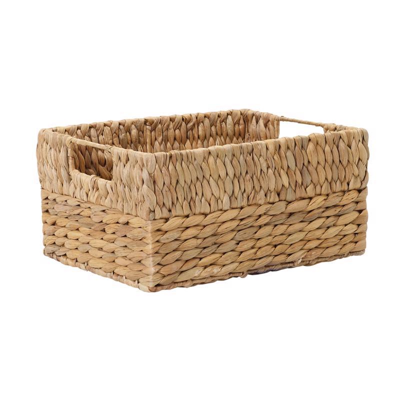 Zenna Home 6 in. L X 9 in. W X 12 in. H Beige/Brown Woven Basket