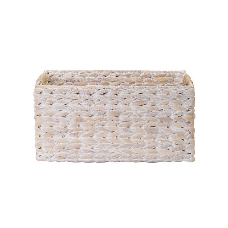Zenna Home 6 in. L X 12 in. W X 9 in. H White Woven Basket