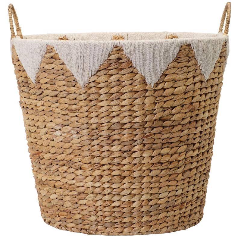 Zenna Home 16 in. L X 16 in. W X 16.5 in. H Beige/Brown Woven Basket