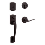Kwikset Prescott Venetian Bronze Entry Handleset 1.75 in.