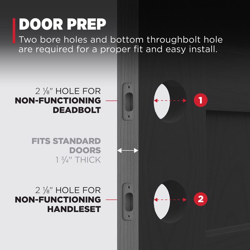 Kwikset Prescott Venetian Bronze Entry Handleset 1.75 in.