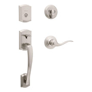 Kwikset Prescott Satin Nickel Entry Handleset 1.75 in.