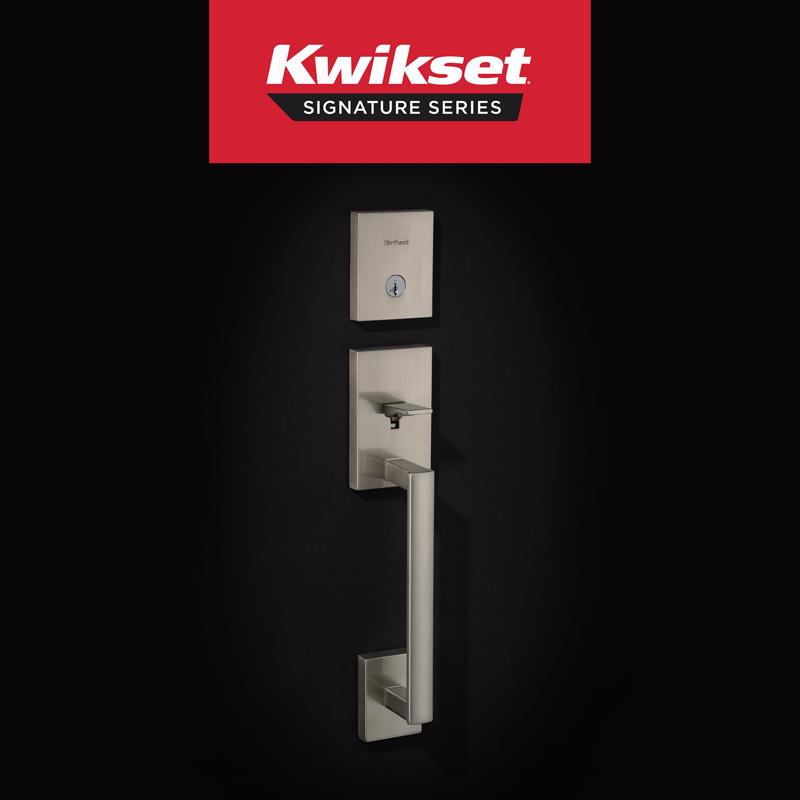 Kwikset San Clemente Satin Nickel Entry Handleset 1.75 in.