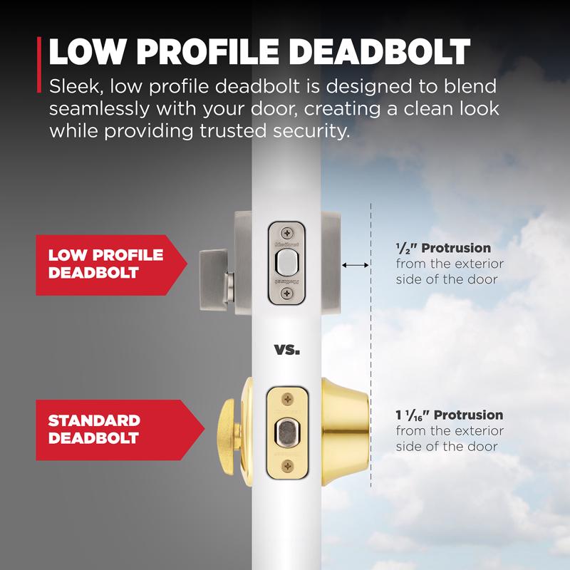 Kwikset San Clemente Satin Nickel Entry Handleset 1.75 in.