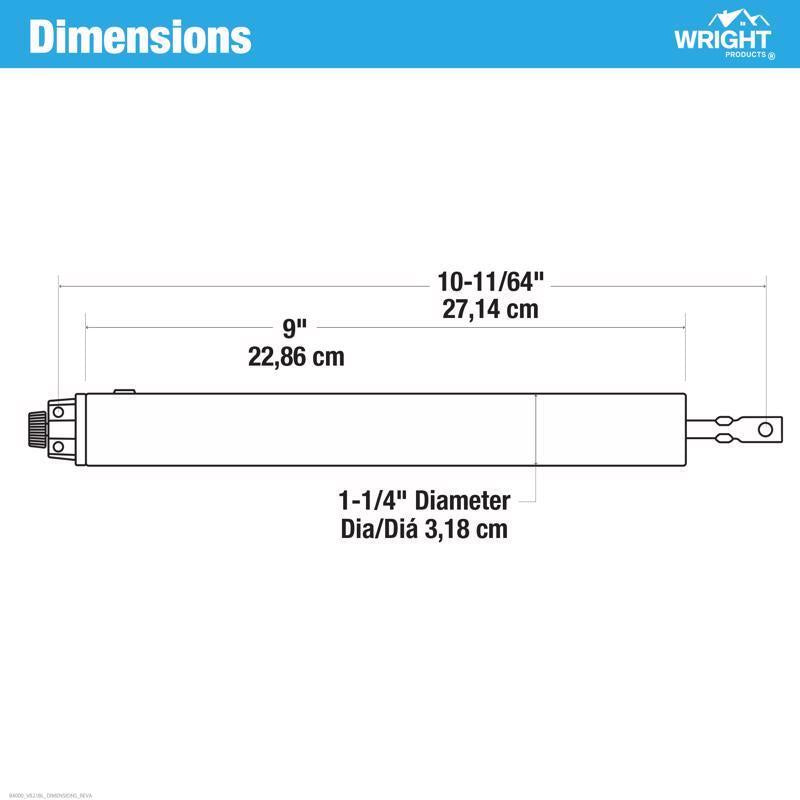 Wright Products Black Aluminum Pneumatic Door Closer