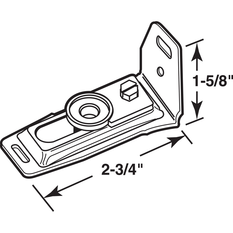 Prime-Line 0.38 in. D X 2.75 in. L Zinc-Plated Gold Steel Bracket