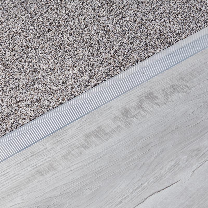 M-D Building Products 0.375 in. H X 2 in. W X 36 in. L Prefinished Silver Aluminum Carpet Trim