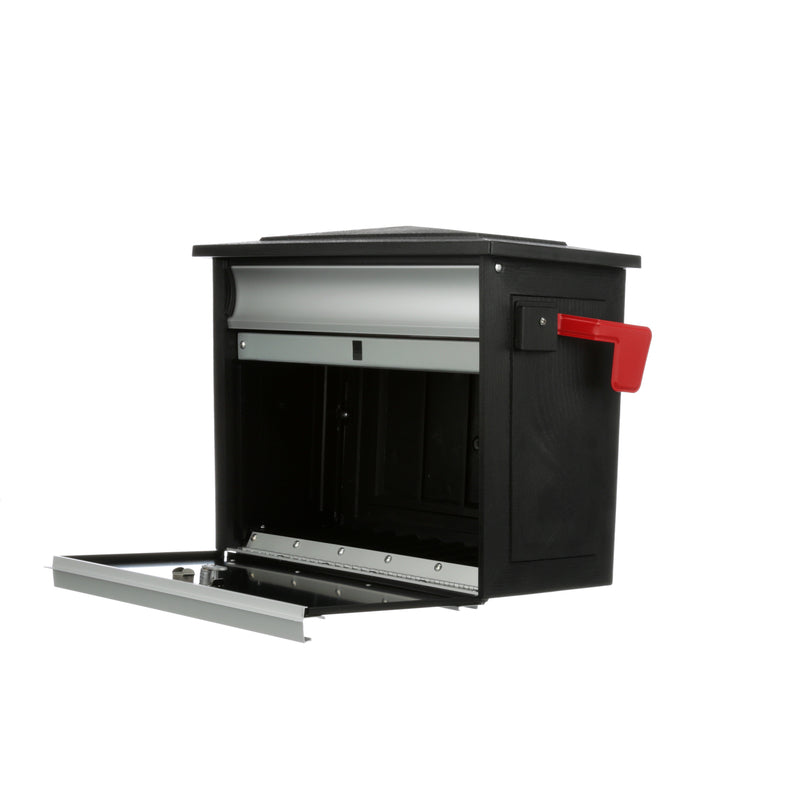 Architectural Mailboxes Mailsafe Contemporary Aluminum Wall Mount Black Locking Mailbox