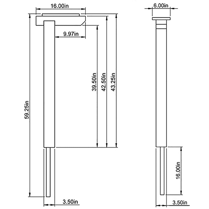 Architectural Mailboxes 43.3 in. Natural Red Cedar Mailbox Post