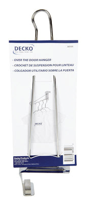 DECKO 13.75 in. L Chrome Silver Chrome Large Over the Door Over Door Hanger