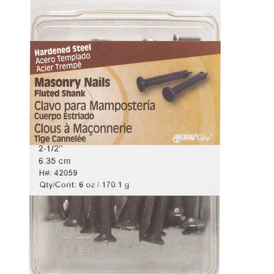 HILLMAN Anchor Wire 2-1/2 in. Masonry Bright Hardened Steel Nail Flat Head 6 oz