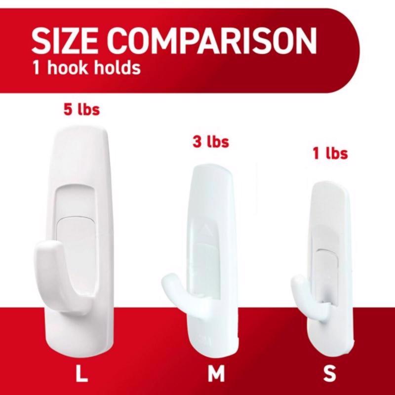 3M Command Large Plastic Hook 3.91 in. L