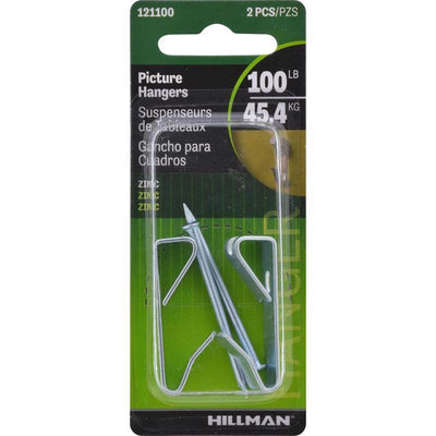HILLMAN Zinc Silver Conventional Picture Hanger 100 lb